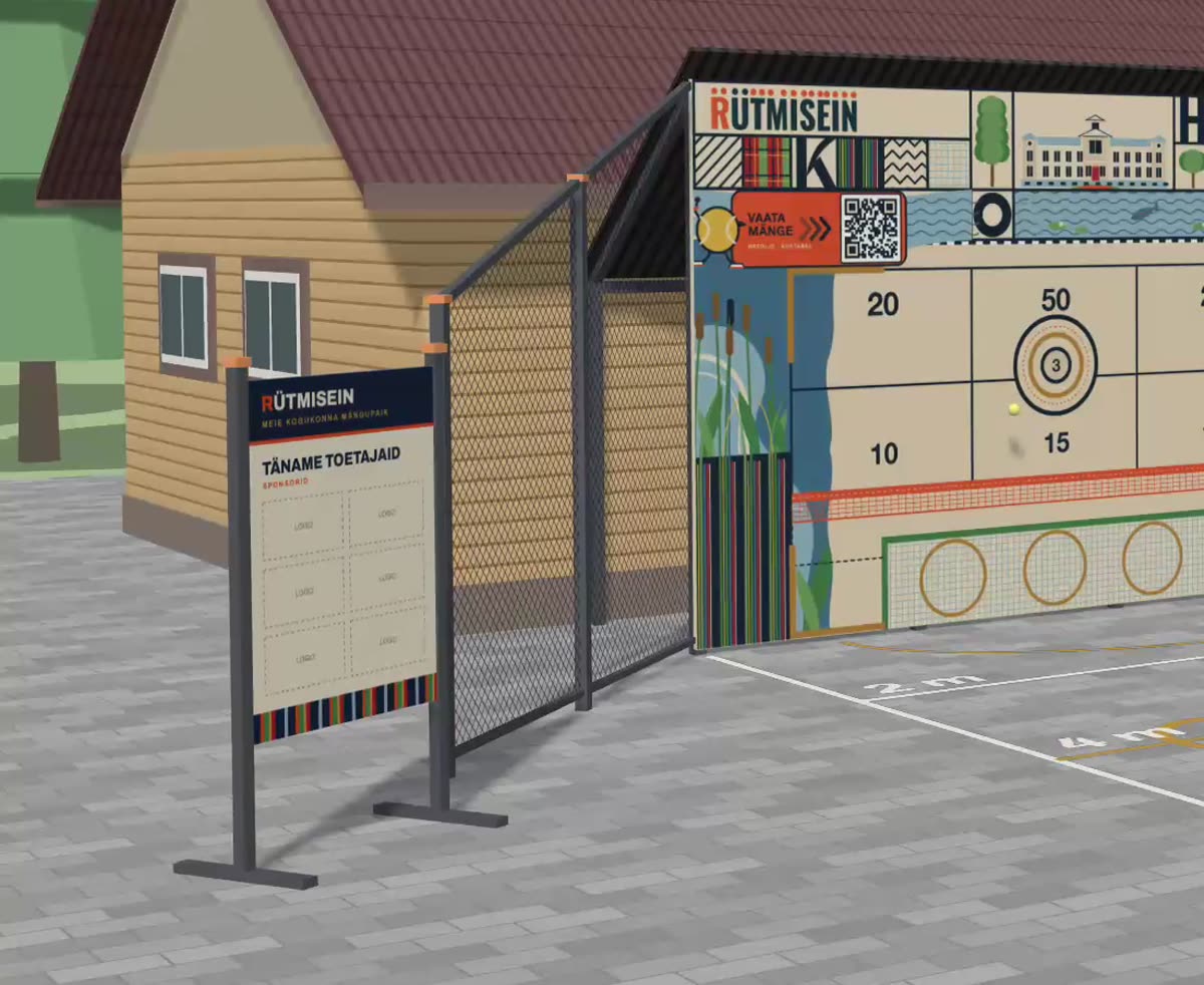 Sponsor board next to the Rütmisein wall